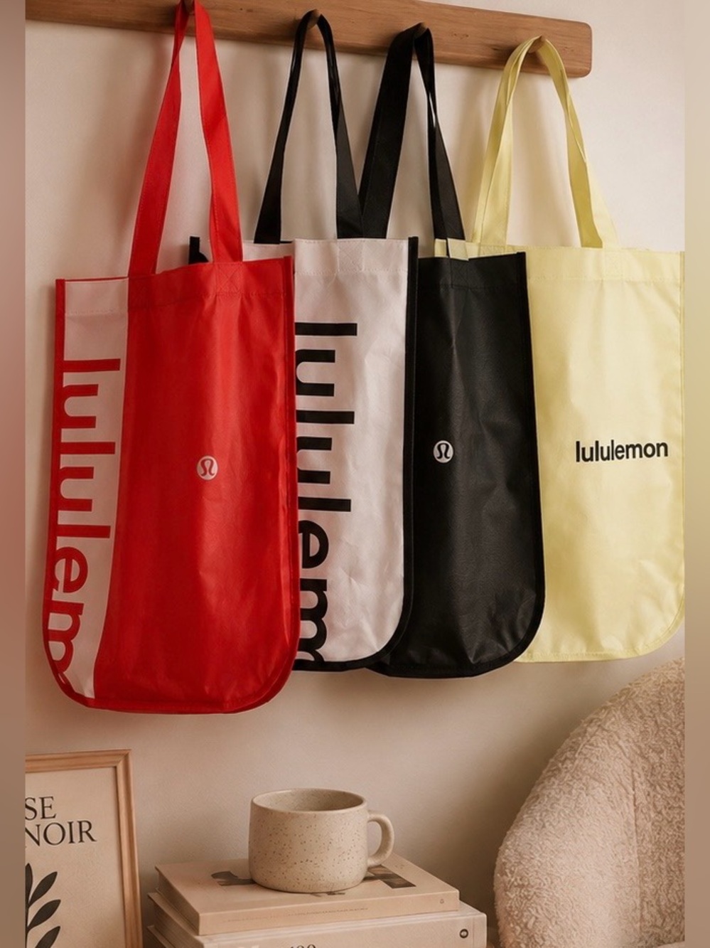 •SOLD•3 Large LuLulemon Shopping Tote Bags EXCELLENT CONDITION•SOLD•